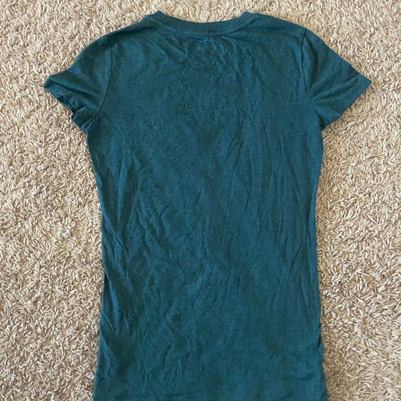 Aeropostale Short Sleeve Round Neck Collar Dark Teal New York City Tee - Picture 8 of 10